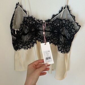 LoveShackFancy Talulah Top in Cream